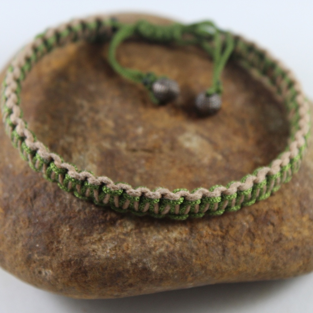 Men's hemp cord bracelet
